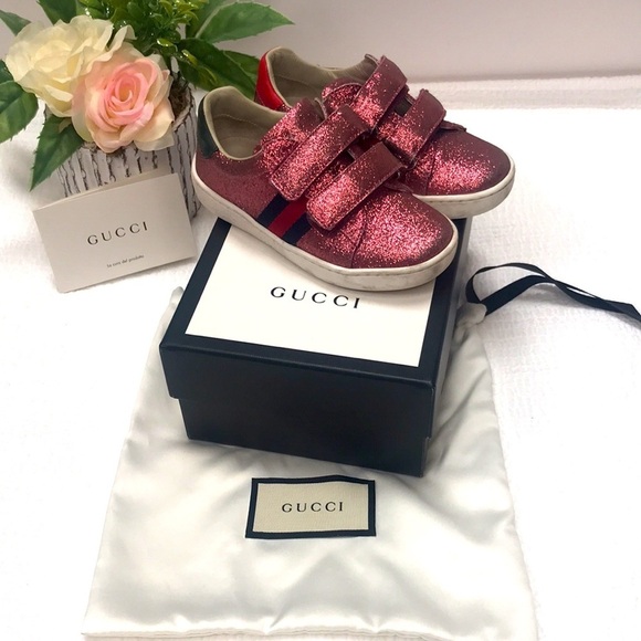 Gucci Childrens Glitter Sneakers Size 25 - Picture 8 of 8